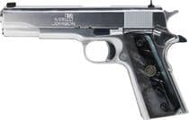 Iver Johnson 1911A1 .38 Super 5in Chrome Black Pea... - .38 Super
