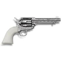 Cimarron Bat Masterson .45 Colt 5.5" Nickel Revolver - .45 Colt