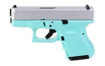 Glock G26 Gen 5 9mm Skydas Blue/Silver Compact Pistol - 3.4" Barrel - 9mm