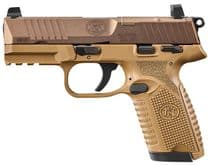 FN 502 MRD FDE .22 LR Optics-Ready SAO Pistol - 4" Barrel, 10+1 Capacity - .22 LR